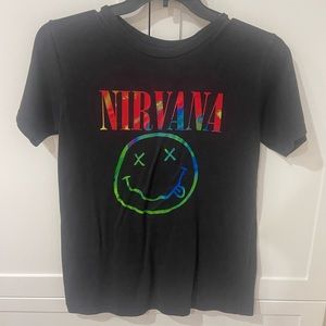 Nirvana medium black tee